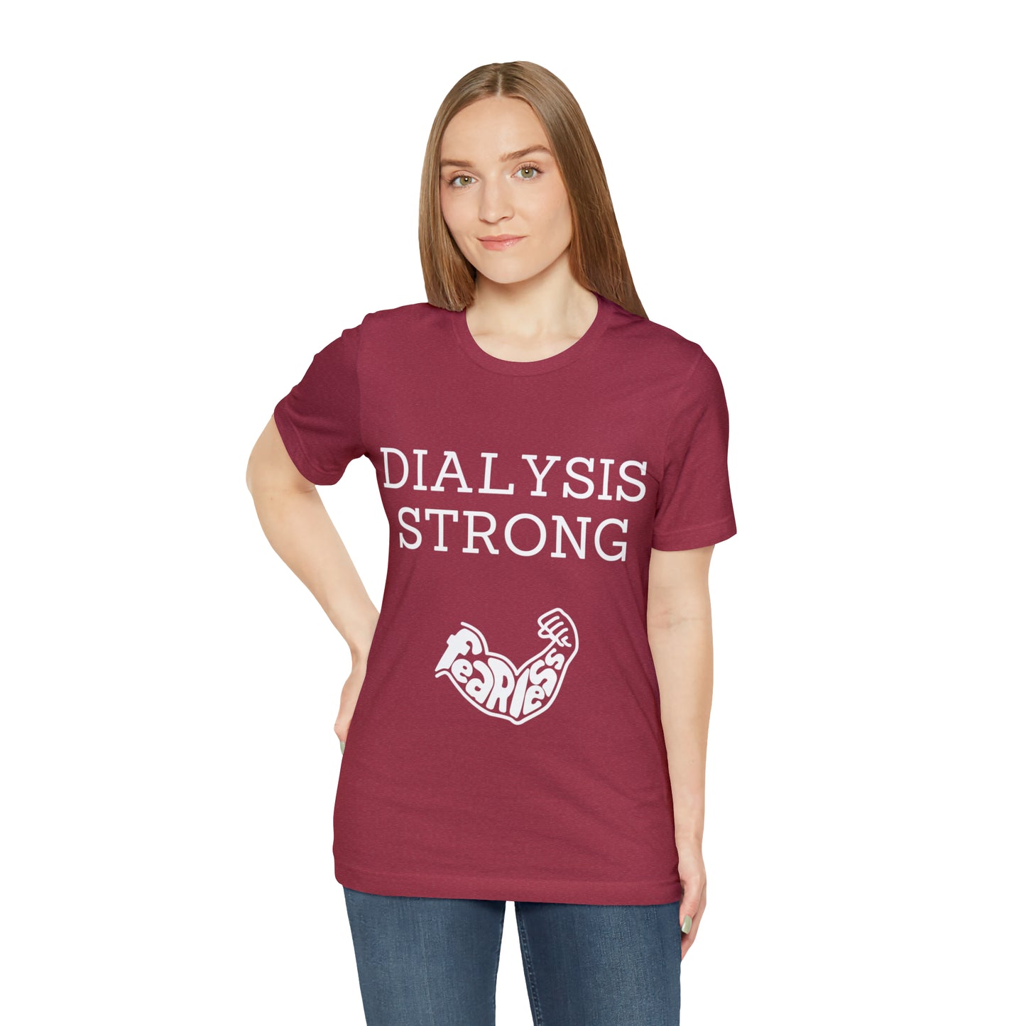 Dialysis Strong T-shirt, Fear Less T-shirt, Kidney Disease Awareness T-shirt - Digital By M&B