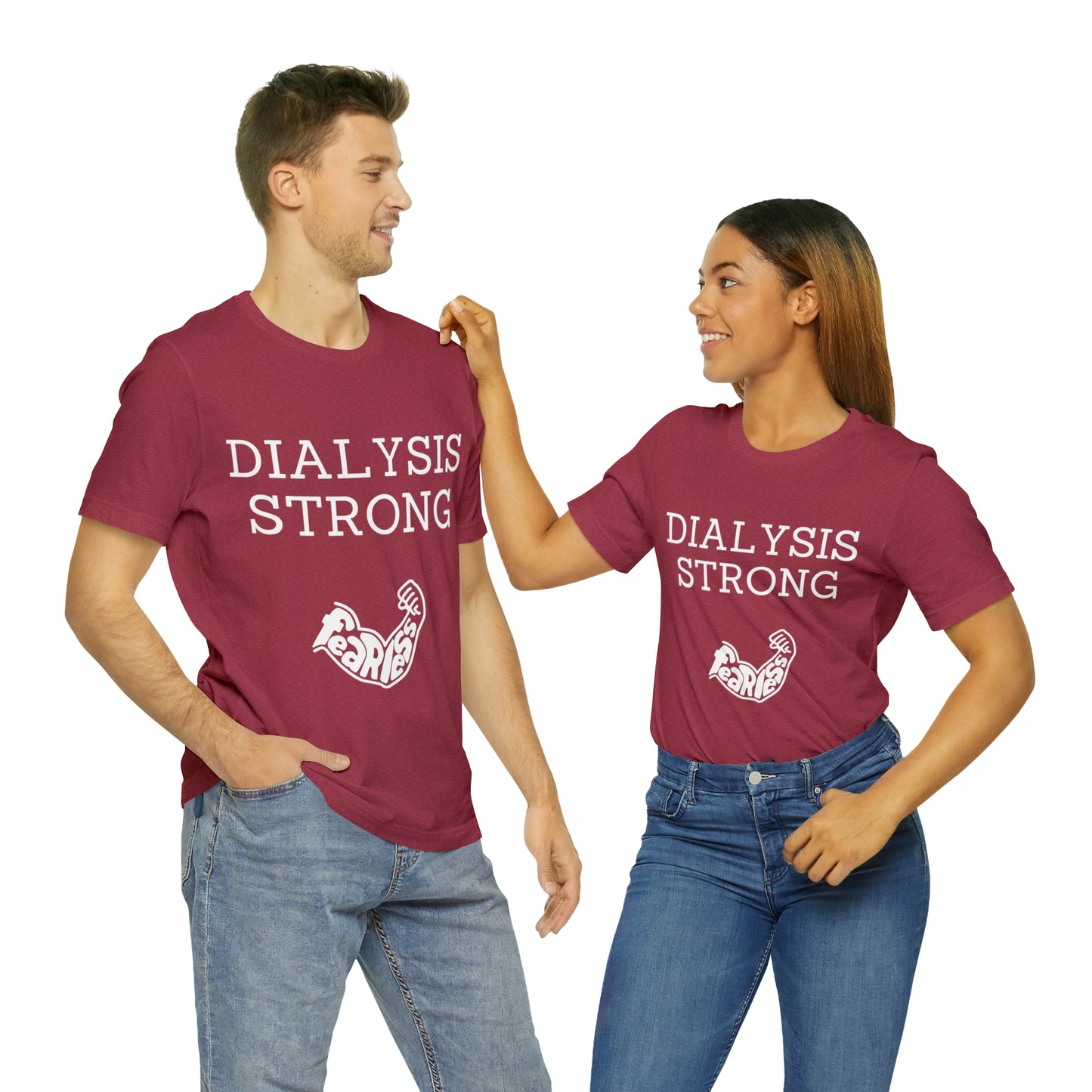 Dialysis Strong T-shirt, Fear Less T-shirt, Kidney Disease Awareness T-shirt - Digital By M&B