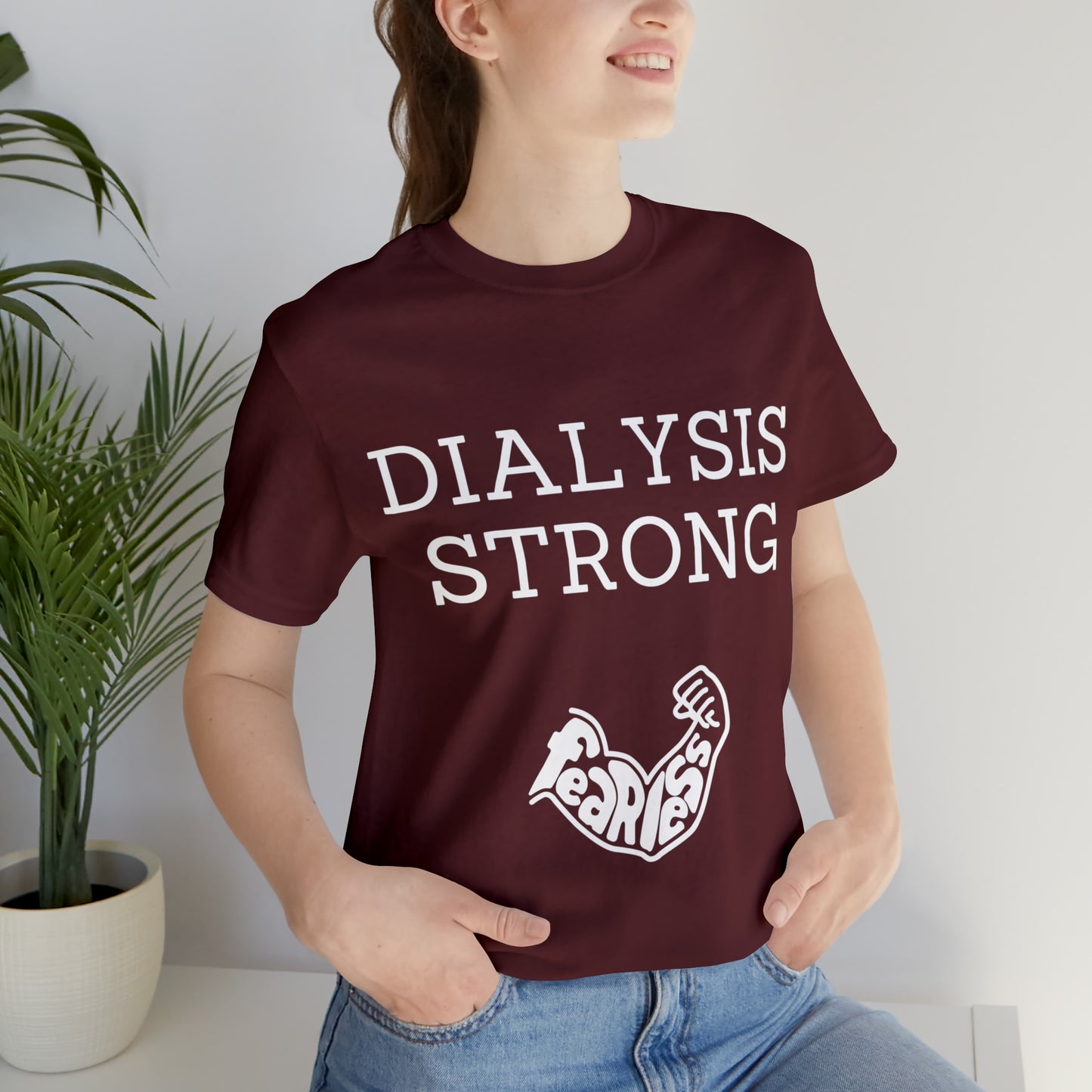 Dialysis Strong T-shirt, Fear Less T-shirt, Kidney Disease Awareness T-shirt - Digital By M&B