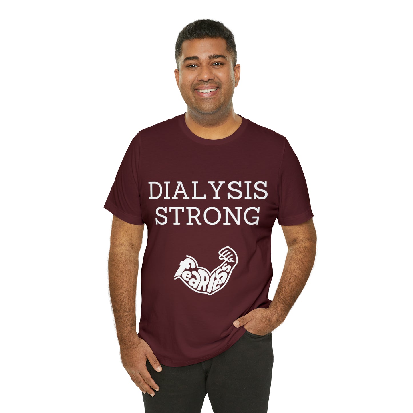 Dialysis Strong T-shirt, Fear Less T-shirt, Kidney Disease Awareness T-shirt - Digital By M&B