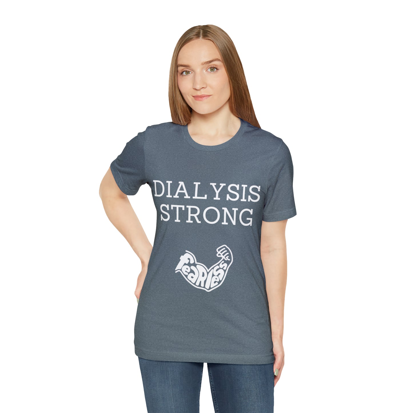 Dialysis Strong T-shirt, Fear Less T-shirt, Kidney Disease Awareness T-shirt - Digital By M&B
