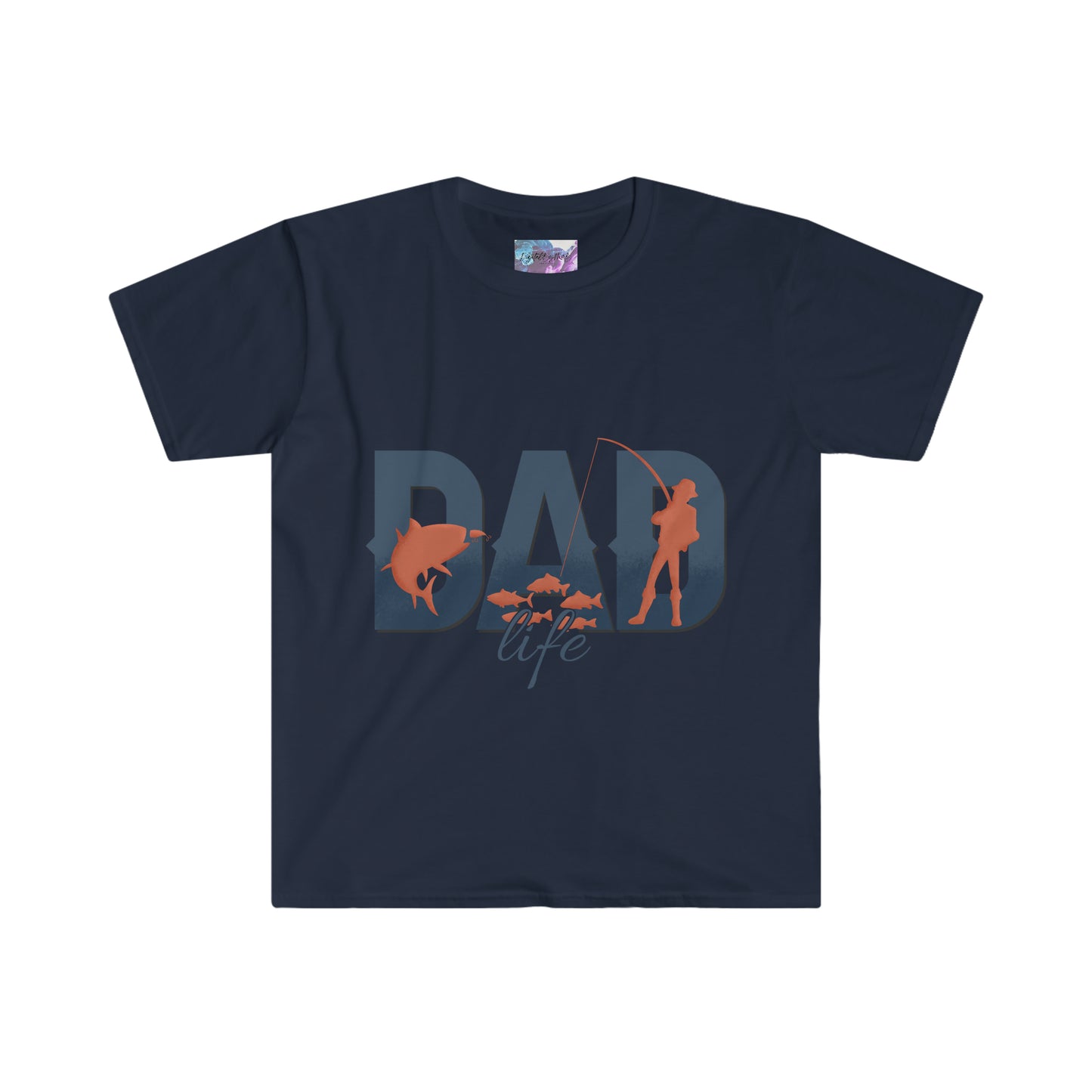 Dad life royal blue shirt