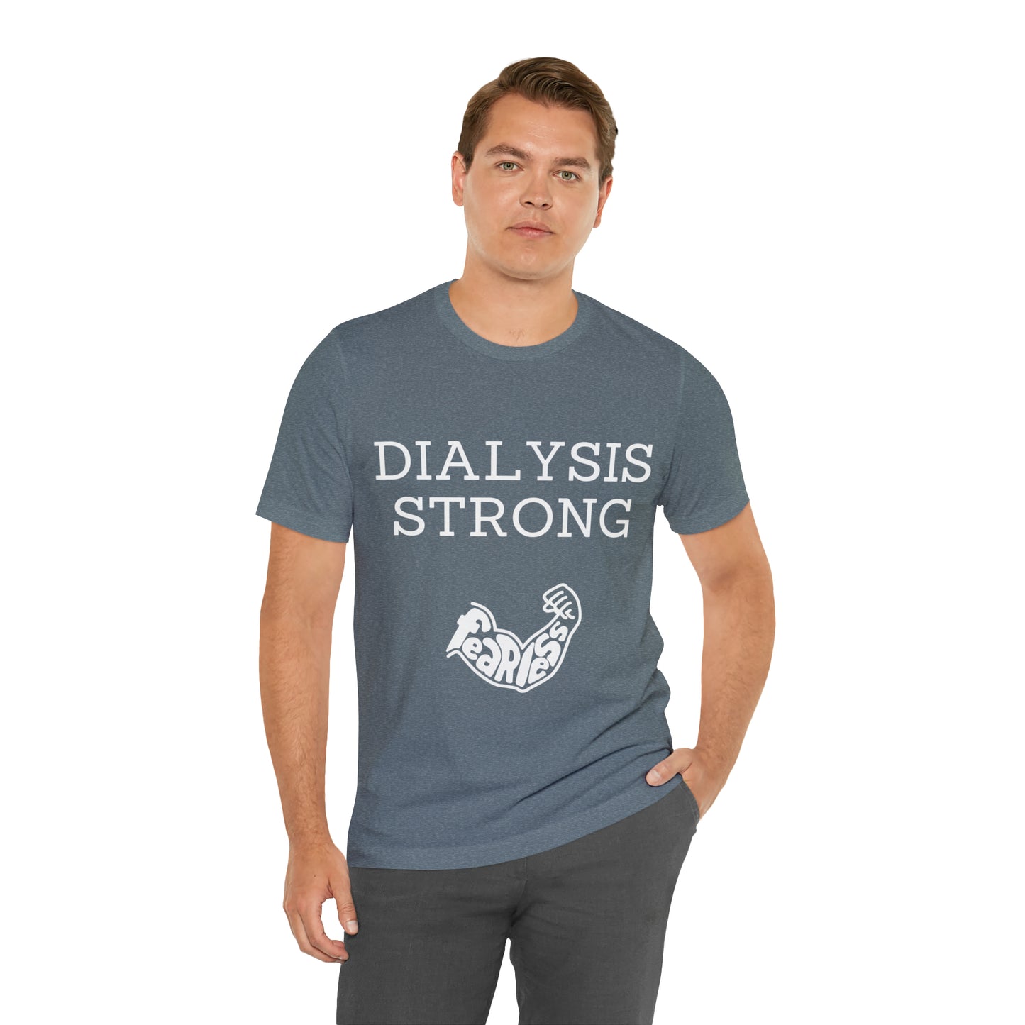 Dialysis Strong T-shirt, Fear Less T-shirt, Kidney Disease Awareness T-shirt - Digital By M&B