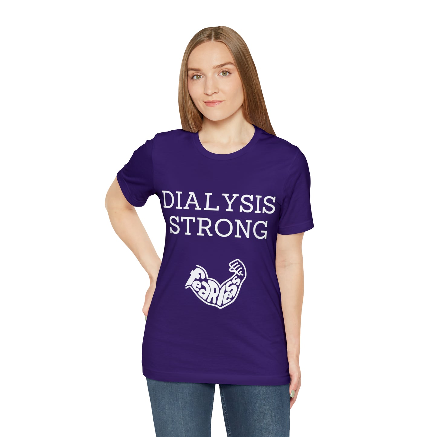 Dialysis Strong T-shirt, Fear Less T-shirt, Kidney Disease Awareness T-shirt - Digital By M&B