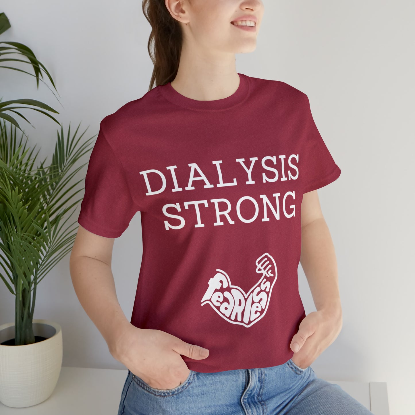 Dialysis Strong T-shirt, Fear Less T-shirt, Kidney Disease Awareness T-shirt - Digital By M&B