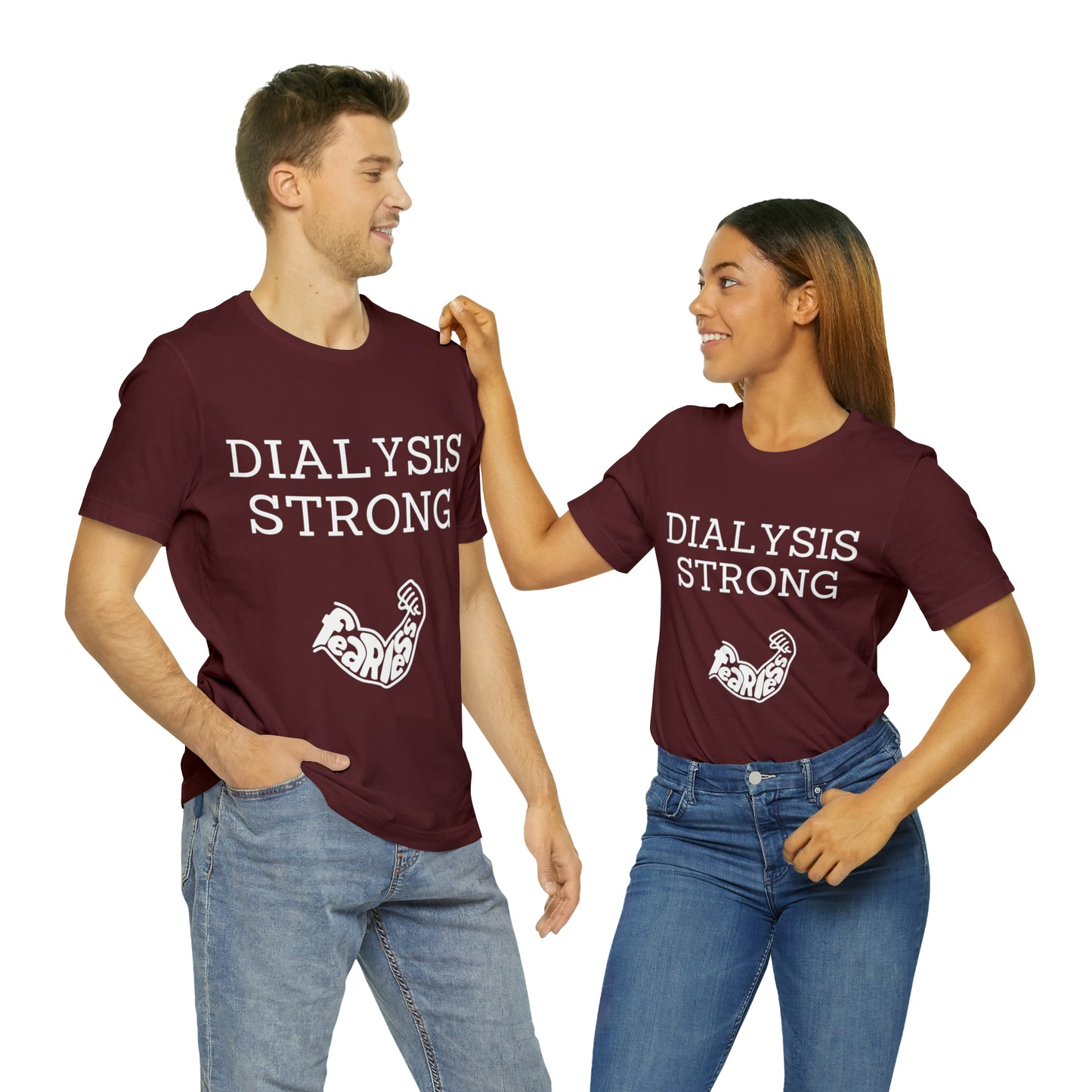 Dialysis Strong T-shirt, Fear Less T-shirt, Kidney Disease Awareness T-shirt - Digital By M&B