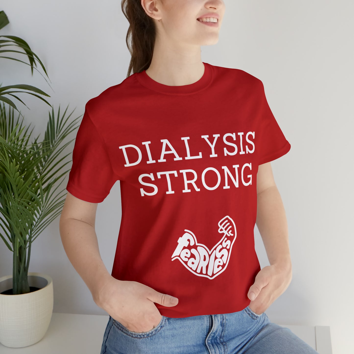 Dialysis Strong T-shirt, Fear Less T-shirt, Kidney Disease Awareness T-shirt - Digital By M&B