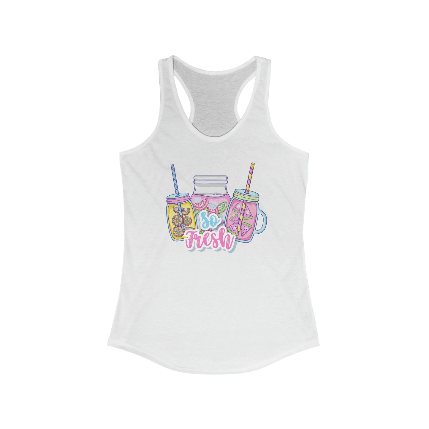 Women's Tank Top, So Fresh Tee, Ice Tea, Summer Vibes - Digital By M&B