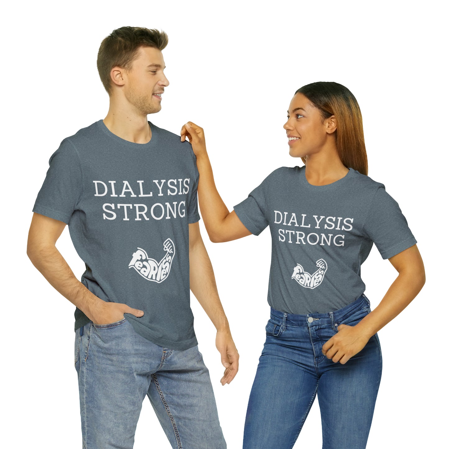 Dialysis Strong T-shirt, Fear Less T-shirt, Kidney Disease Awareness T-shirt - Digital By M&B