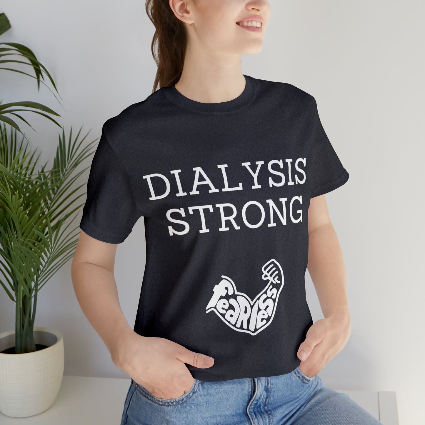 Dialysis Strong T-shirt, Fear Less T-shirt, Kidney Disease Awareness T-shirt - Digital By M&B