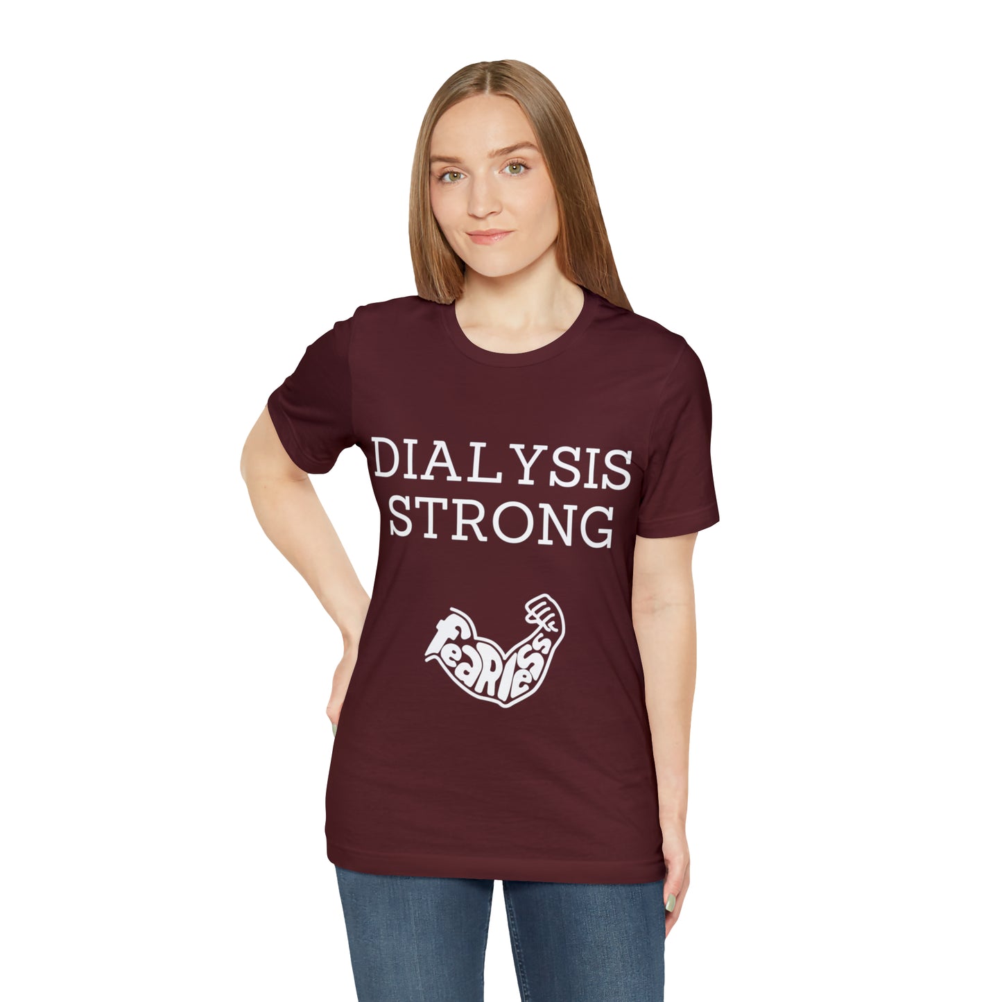Dialysis Strong T-shirt, Fear Less T-shirt, Kidney Disease Awareness T-shirt - Digital By M&B