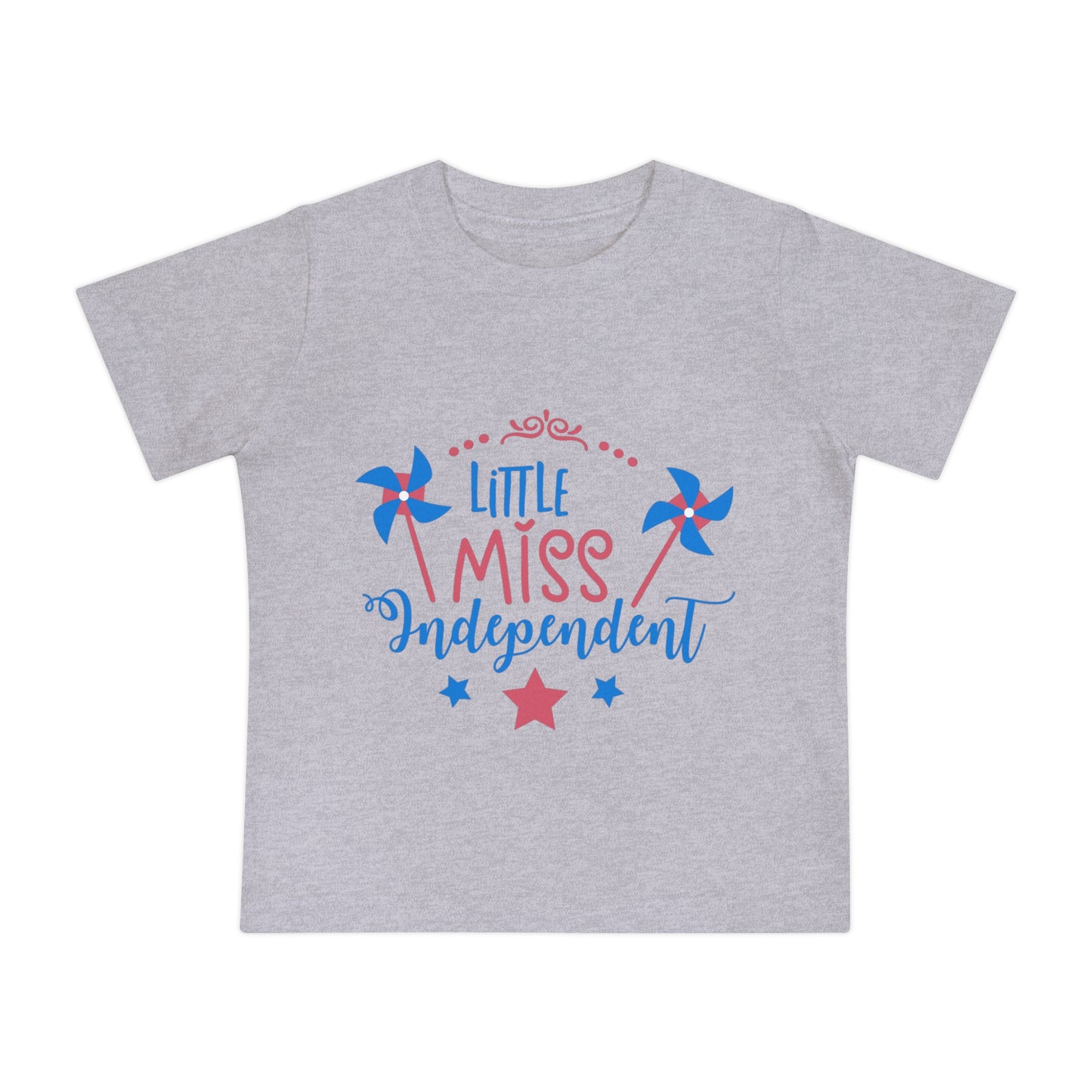 4th of July Little Miss Independent Baby Short Sleeve T-Shirt - Digital By M&B