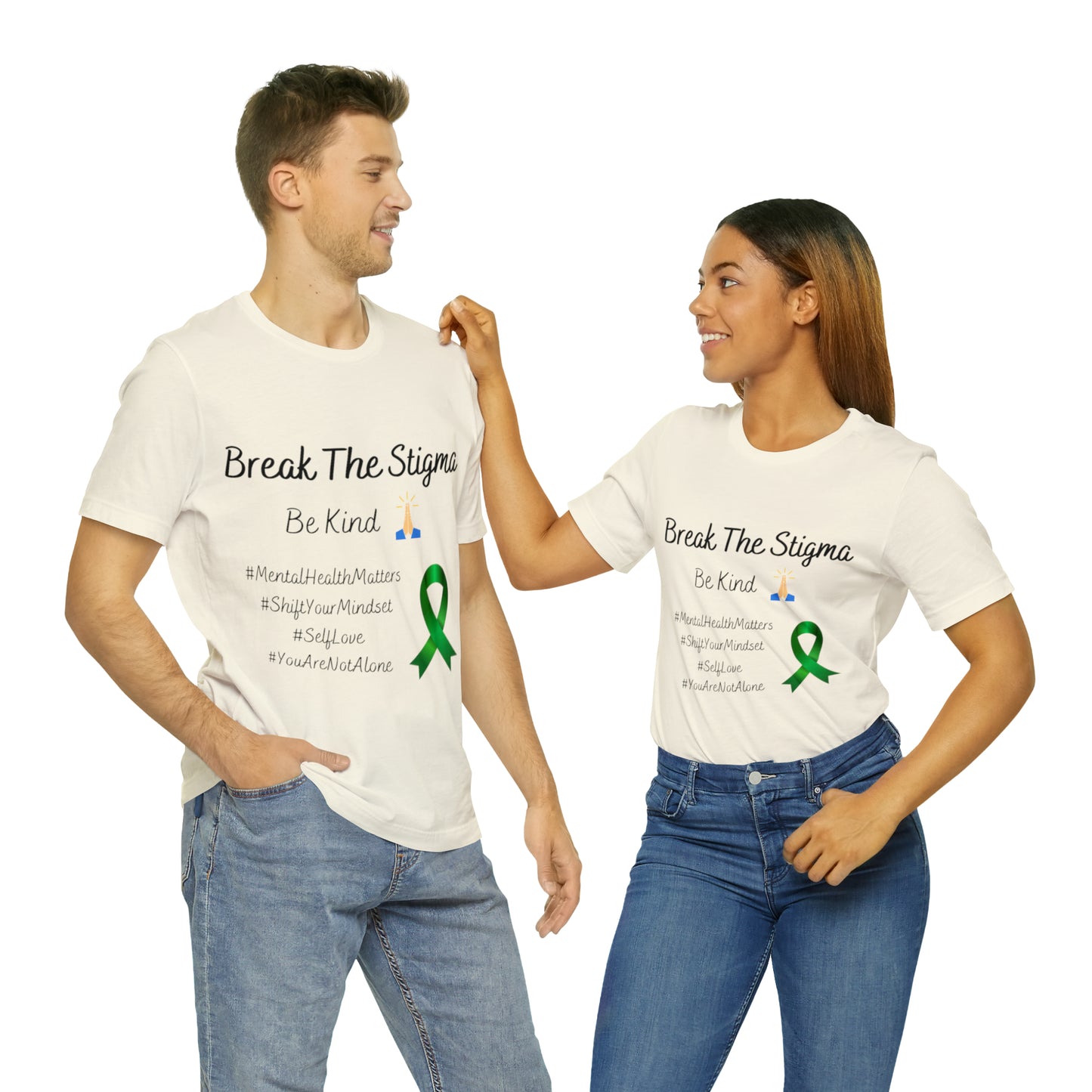 Break The Stigma, Self Love, Shift Your Mind Set, Your Not Alone, Mental Health Awareness Short Sleeve Tee