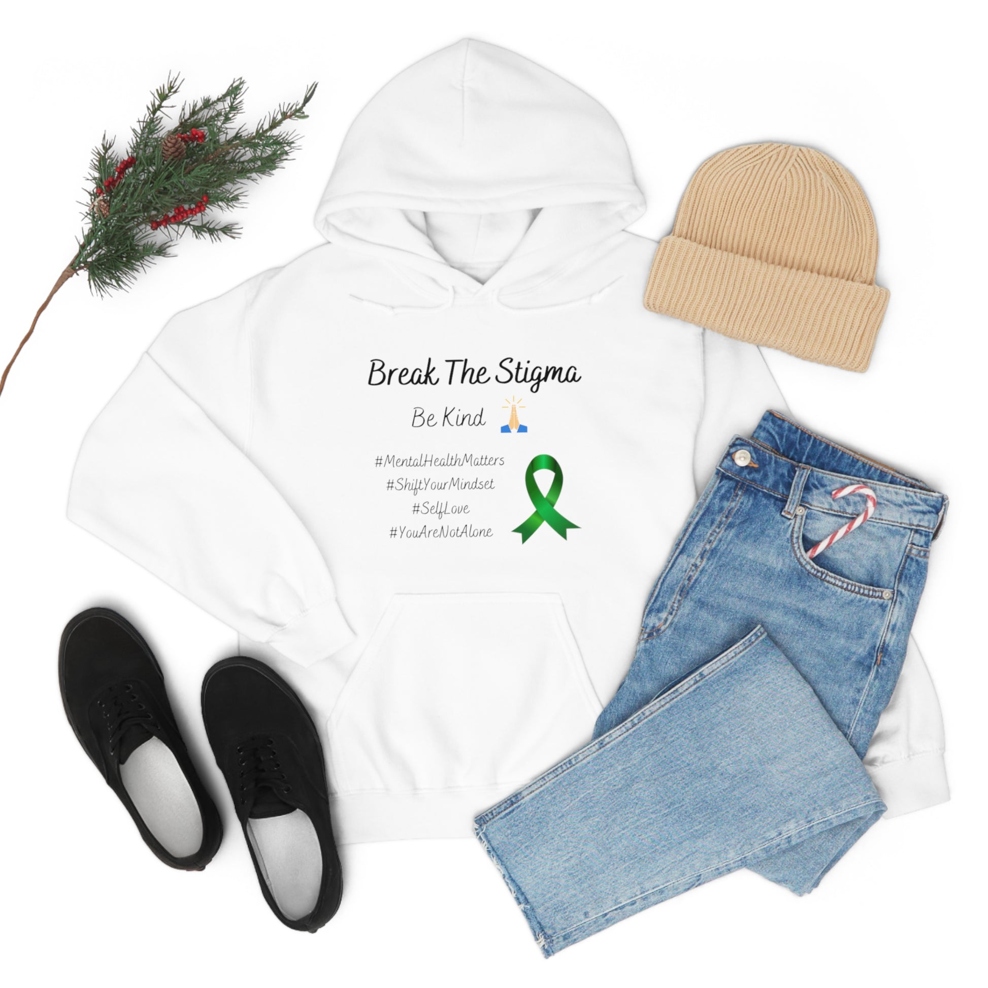 Break The Stigma, Self Love, Shift Your Mind Set, Your Not Alone, Mental Health Awareness Hoodie - Digital By M&B