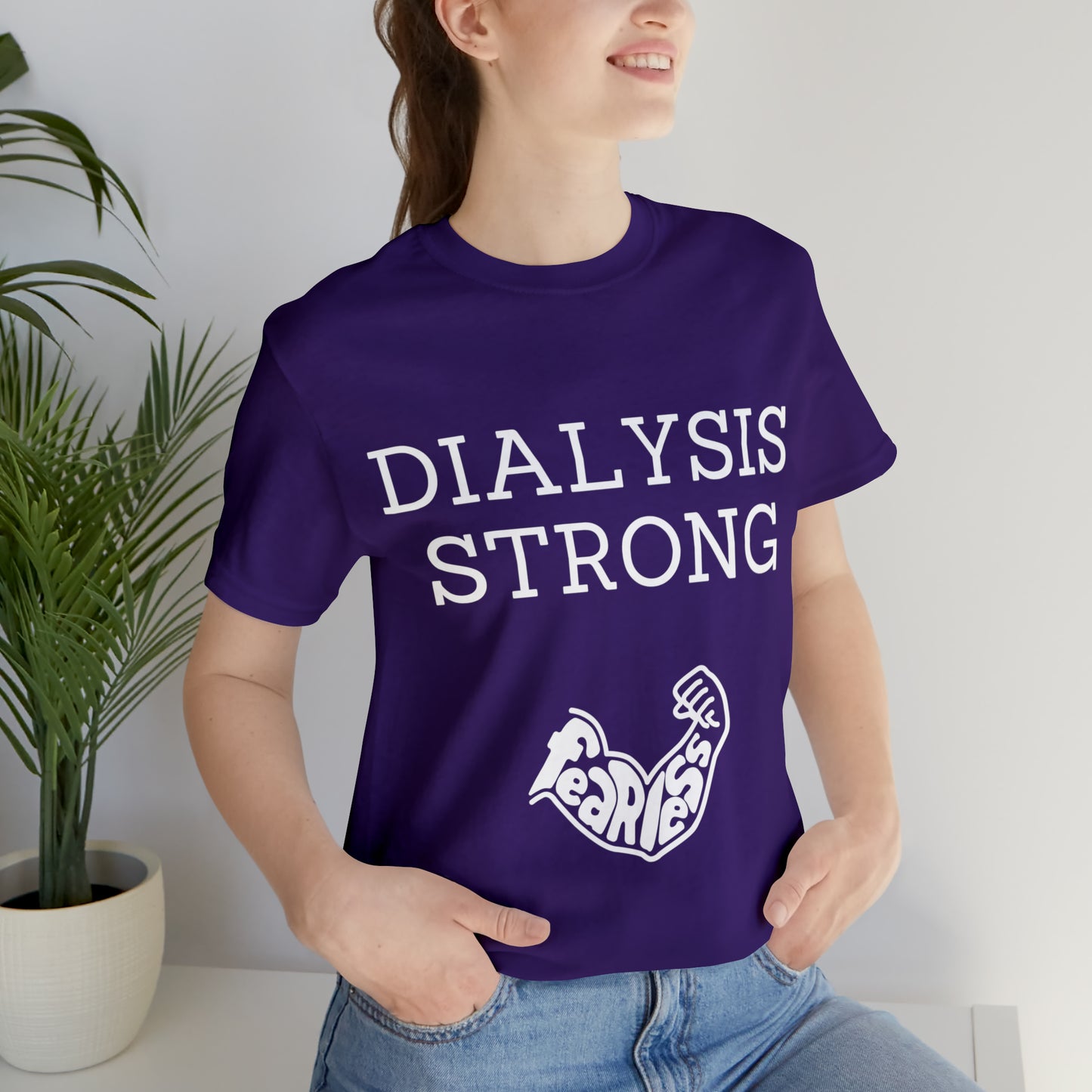 Dialysis Strong T-shirt, Fear Less T-shirt, Kidney Disease Awareness T-shirt