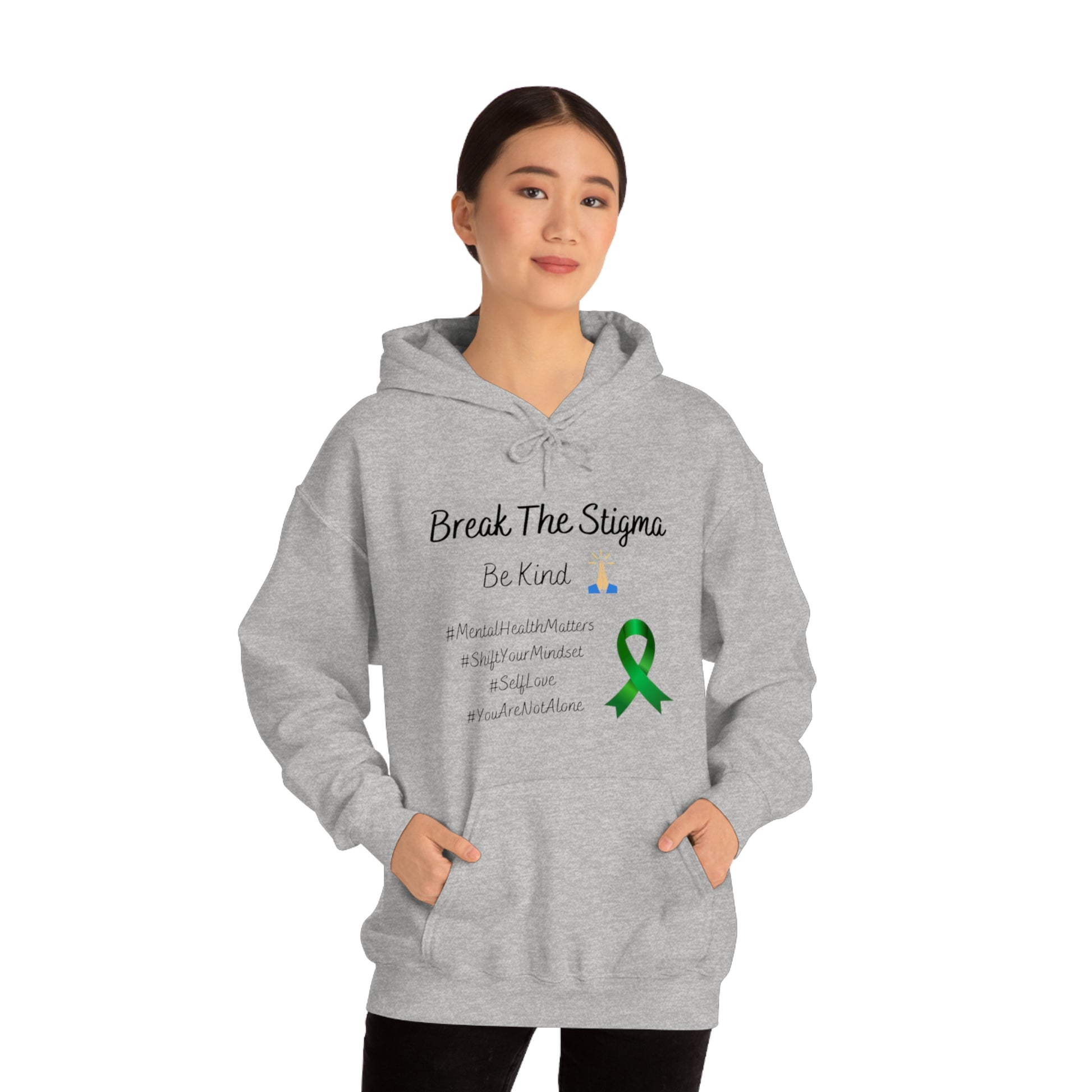 Break The Stigma, Self Love, Shift Your Mind Set, Your Not Alone, Mental Health Awareness Hoodie - Digital By M&B