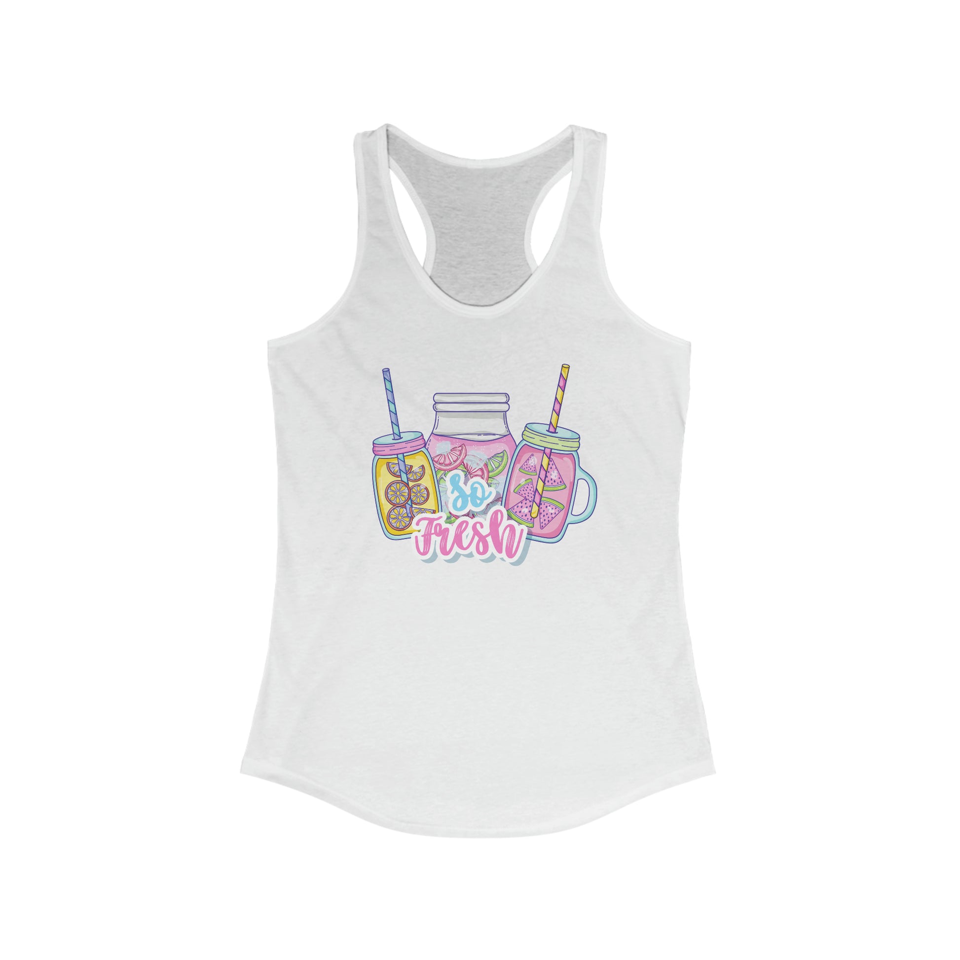 Women's Tank Top, So Fresh Tee, Ice Tea, Summer Vibes - Digital By M&B