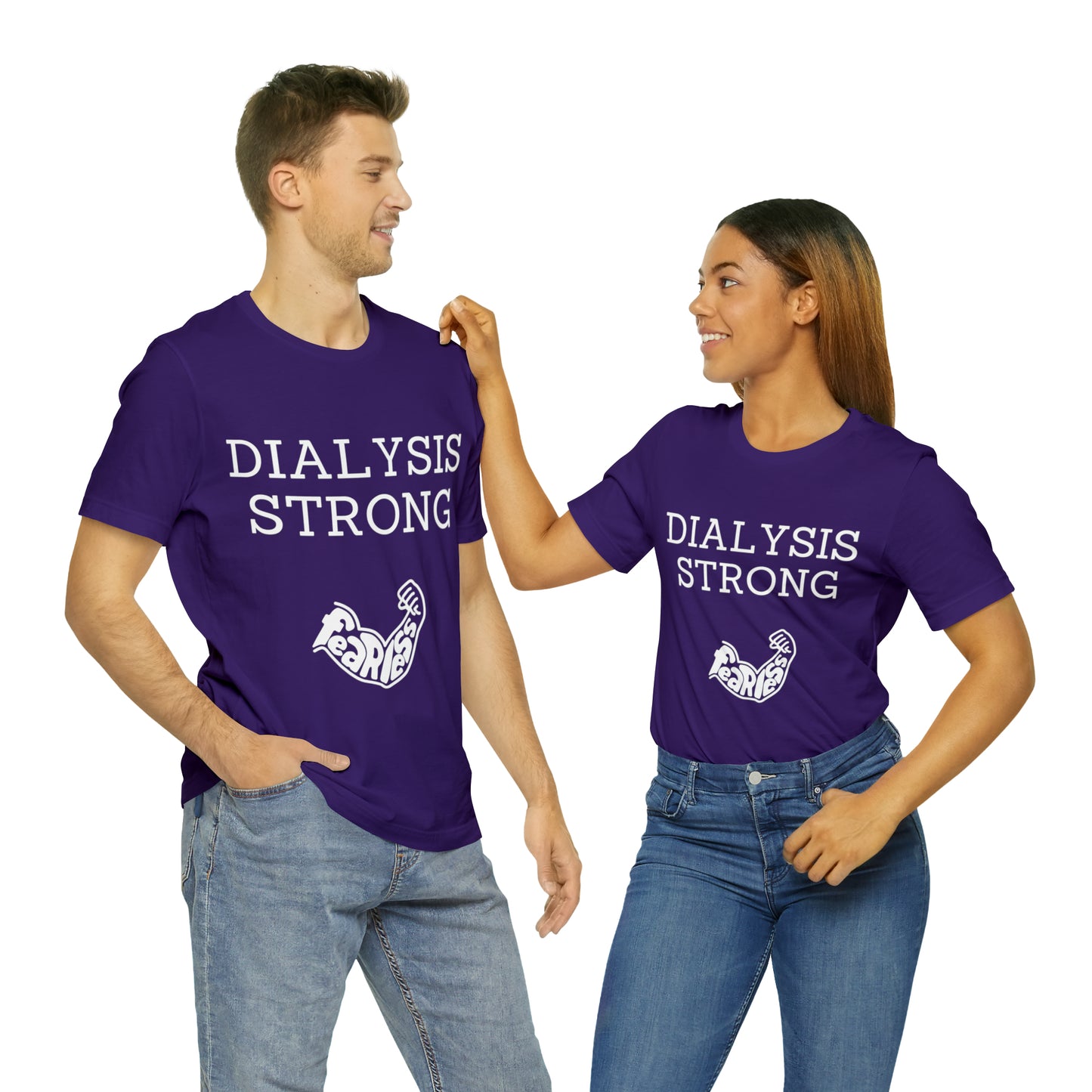 Dialysis Strong T-shirt, Fear Less T-shirt, Kidney Disease Awareness T-shirt