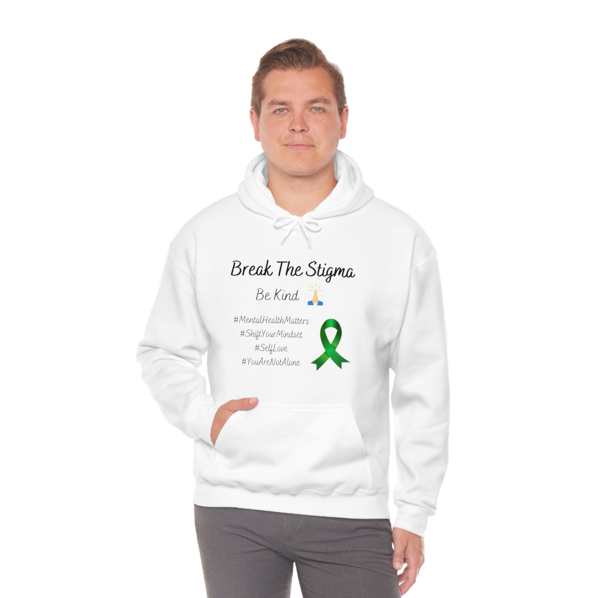 Break The Stigma, Self Love, Shift Your Mind Set, Your Not Alone, Mental Health Awareness Hoodie - Digital By M&B